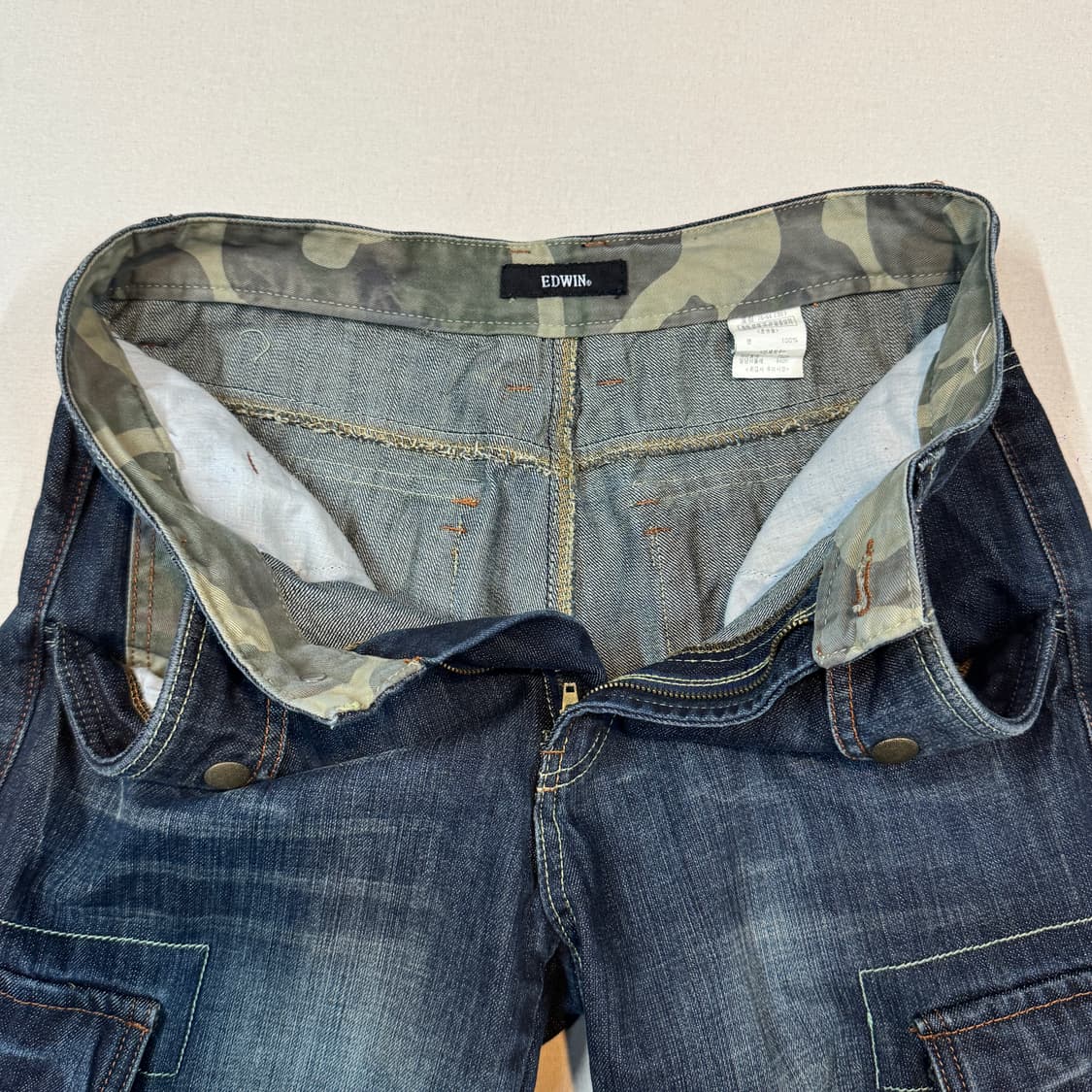 30inch) EDWIN 에드윈 카고 데님 팬츠 상품이미지3