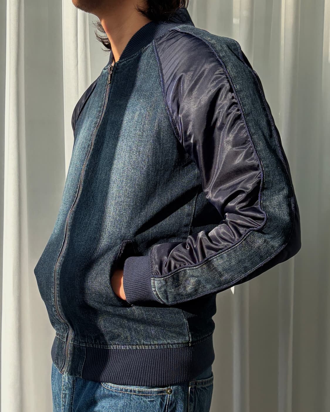 [M]인더애틱 JPN 인디고 데님 블루종 봄버 자켓 상품이미지1