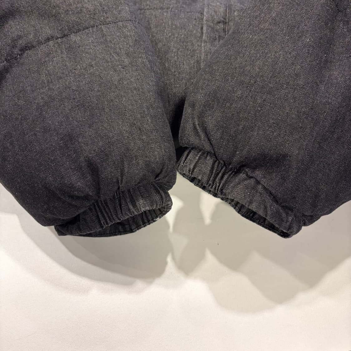 [L] 나이스고스트클럽 흑청 데님 푸퍼 패딩 자켓 블랙 C568 상품이미지6