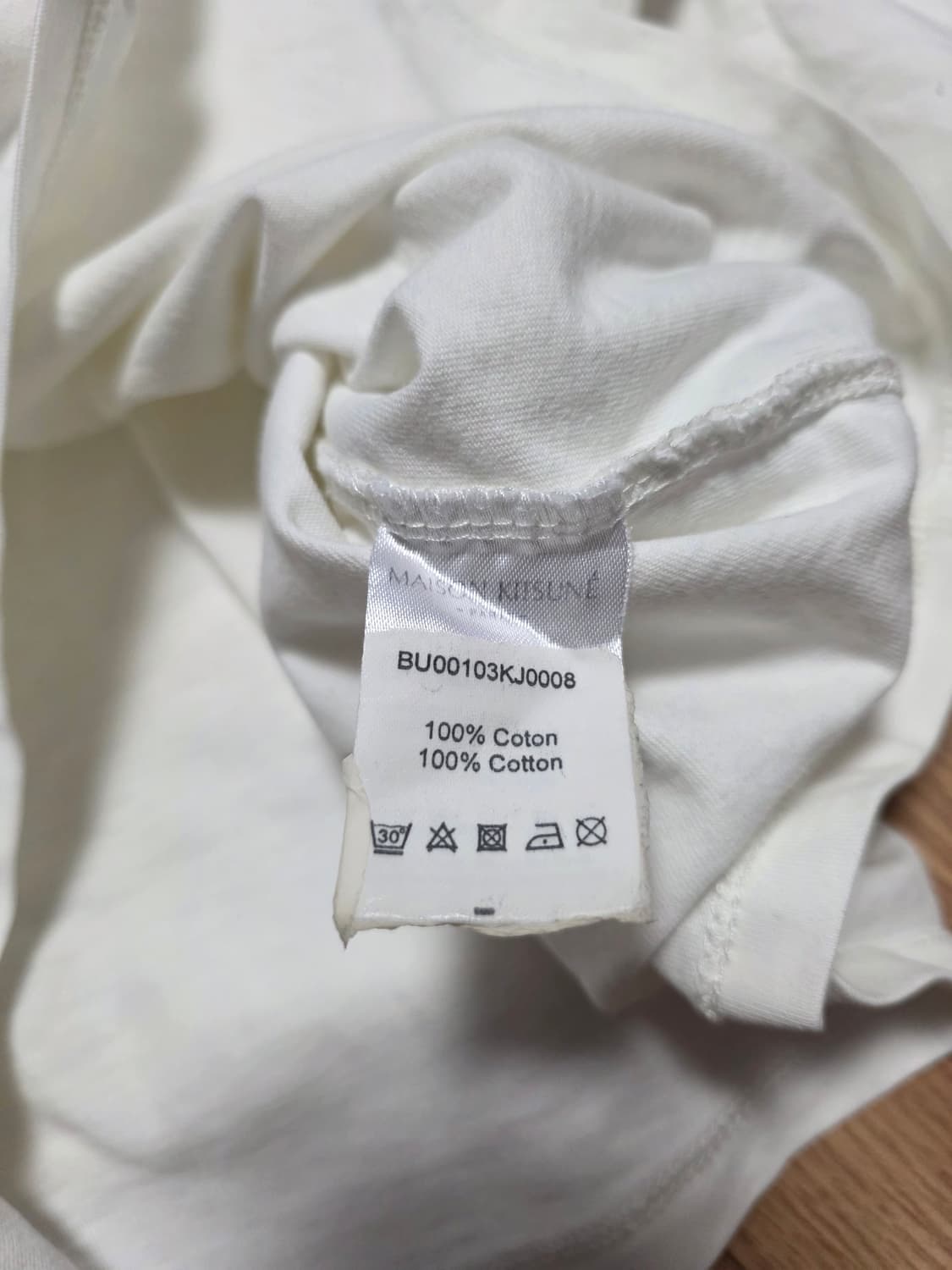 s)메종키츠네 더블 폭스 반팔 티셔츠 화이트/BU00103KJ0008 상품이미지3