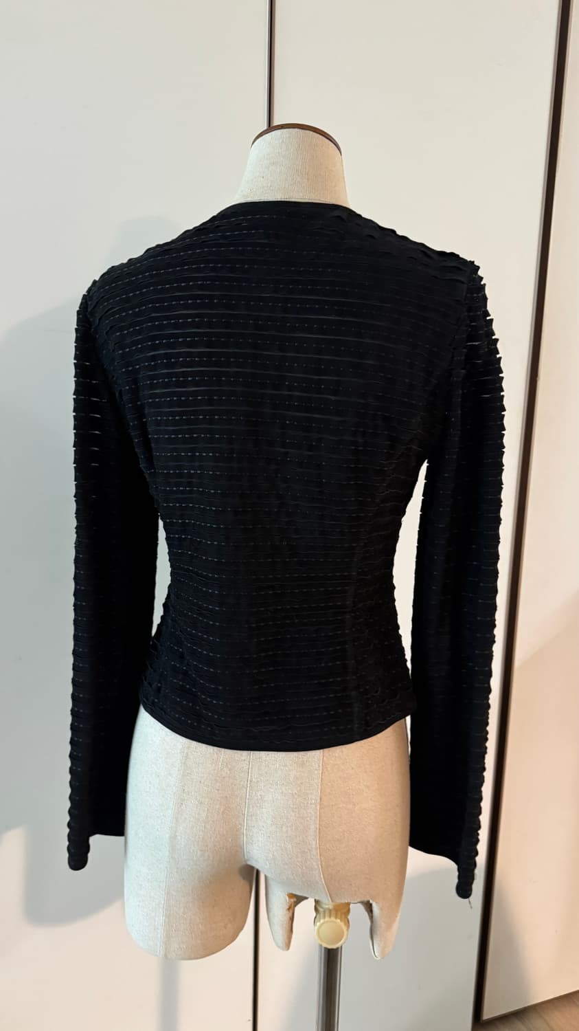 Armani Collezioni 블랙 스웨이드 양가죽 자켓 38 상품이미지3