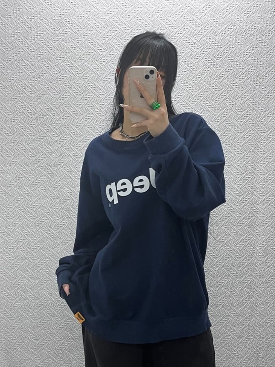 지프 올드스쿨 프린팅로고 빅사이즈 맨투맨 XXL C08209 상품이미지1