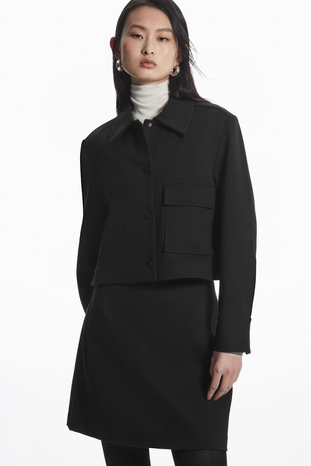 코스 트윌 자켓 미니스커트 셋업 판매해요 상품이미지3