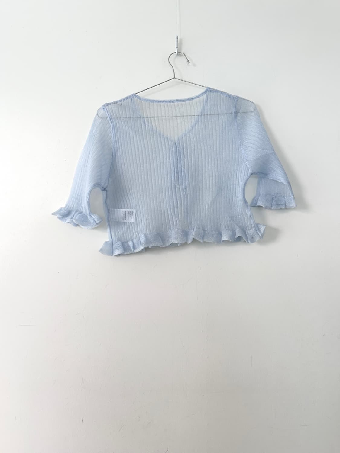 Ruffle open strap cardigan / sora 상품이미지3