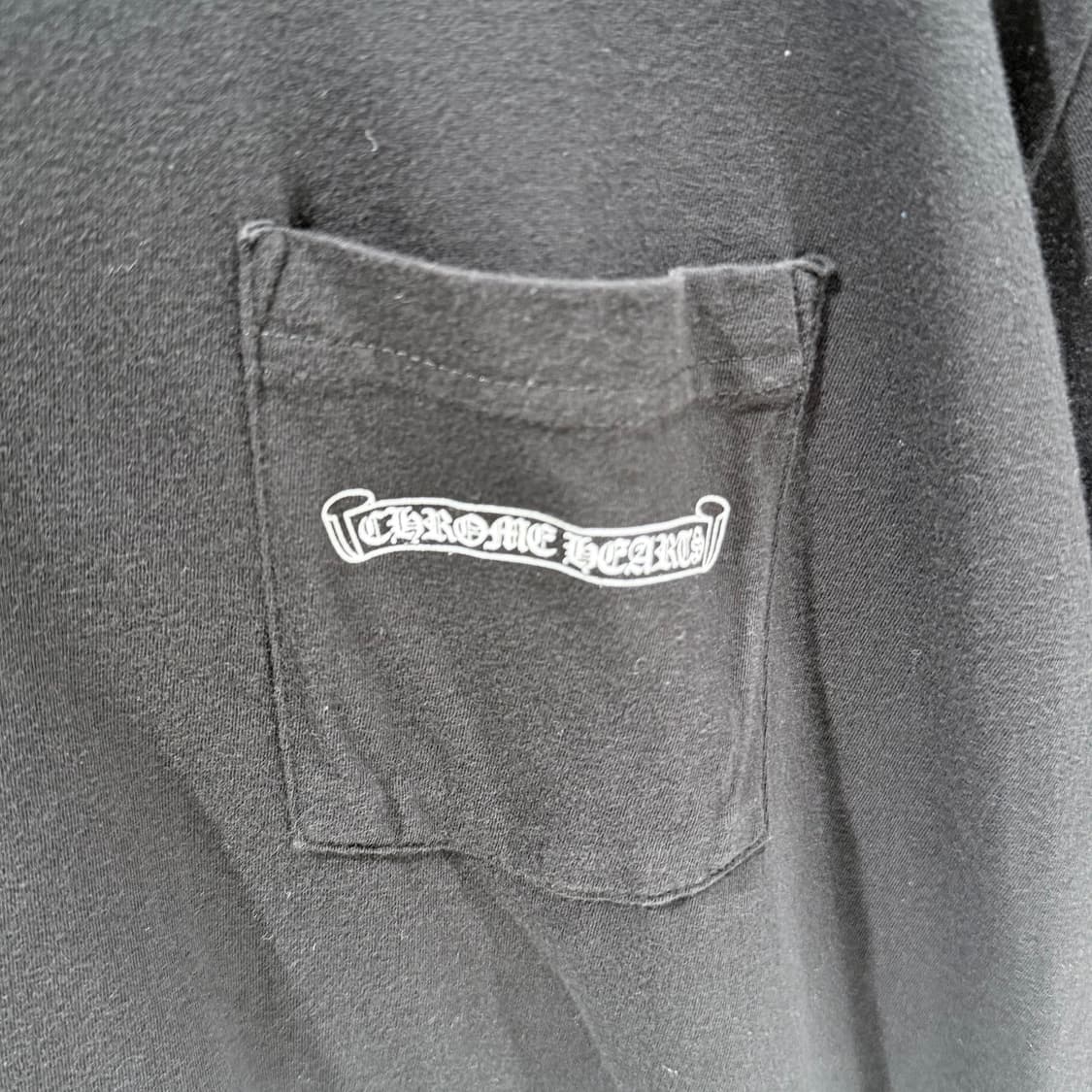 (A+/XXL) / 크롬하츠 스크롤 로고 반팔 티셔츠 블랙 상품이미지5