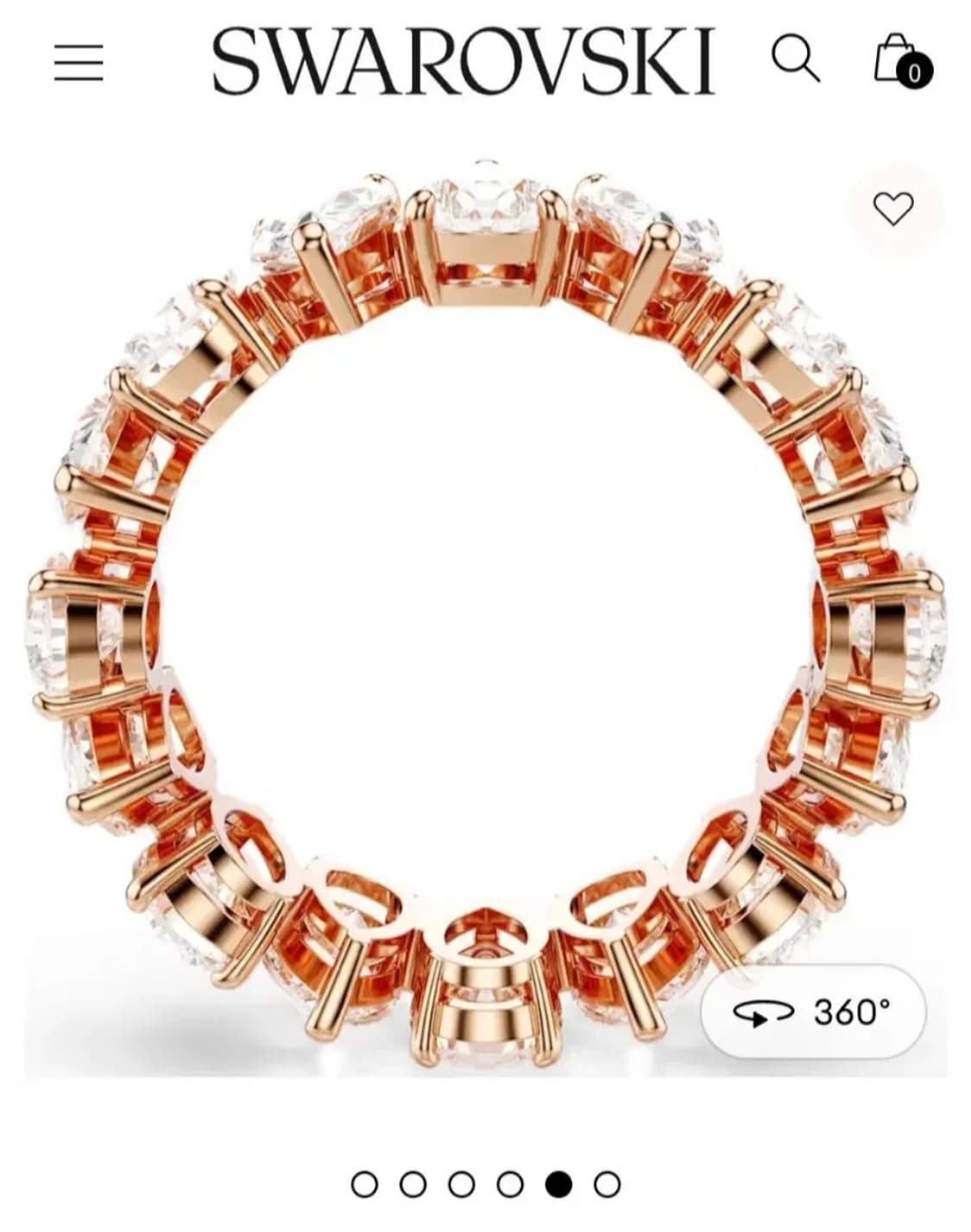 새제품)스와로브스키 피어컷 반지 58호 정품 상품이미지3