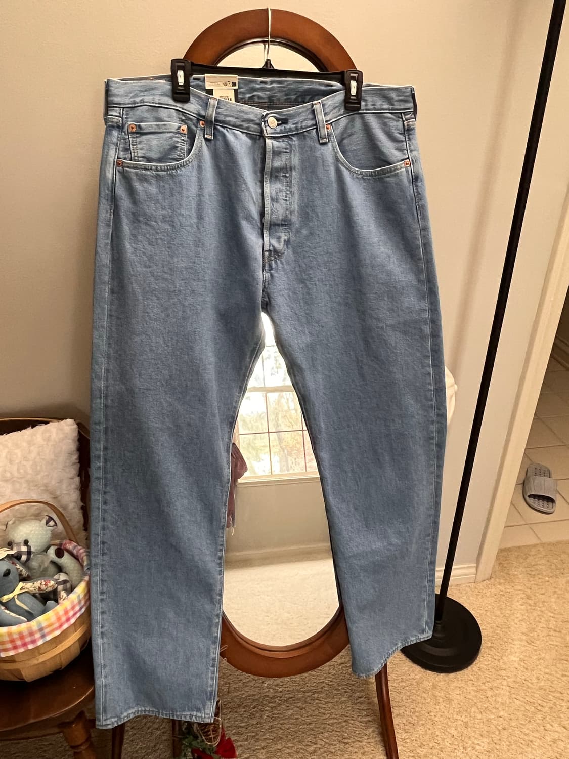 [새상품/Big E,38*32] 리바이스 프리미엄 501 오리지널 연청 상품이미지1