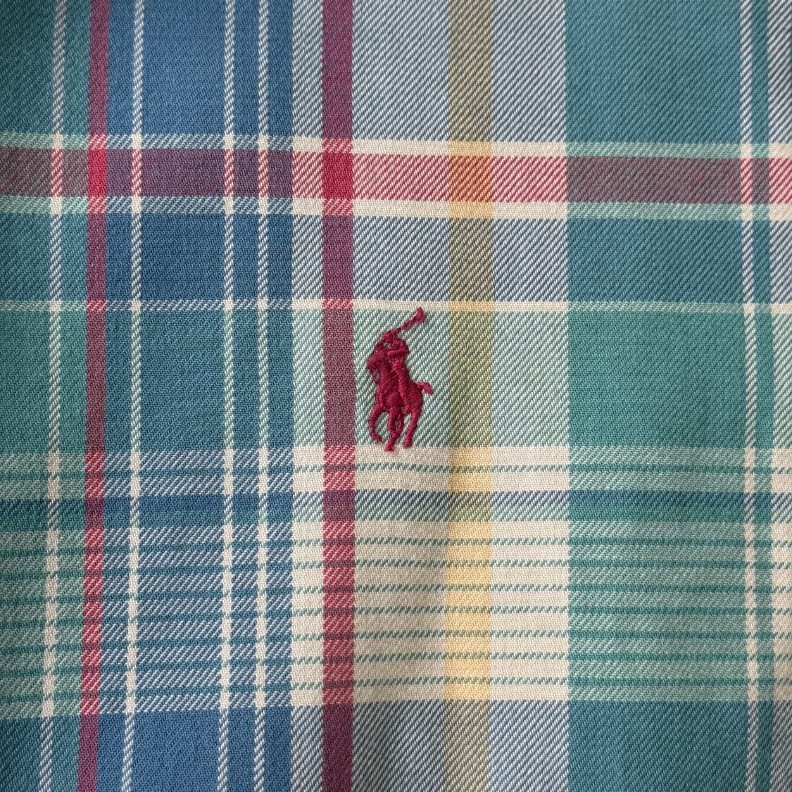 폴로랄프로렌 민트핑크 파스텔 체크셔츠 L 상품이미지4