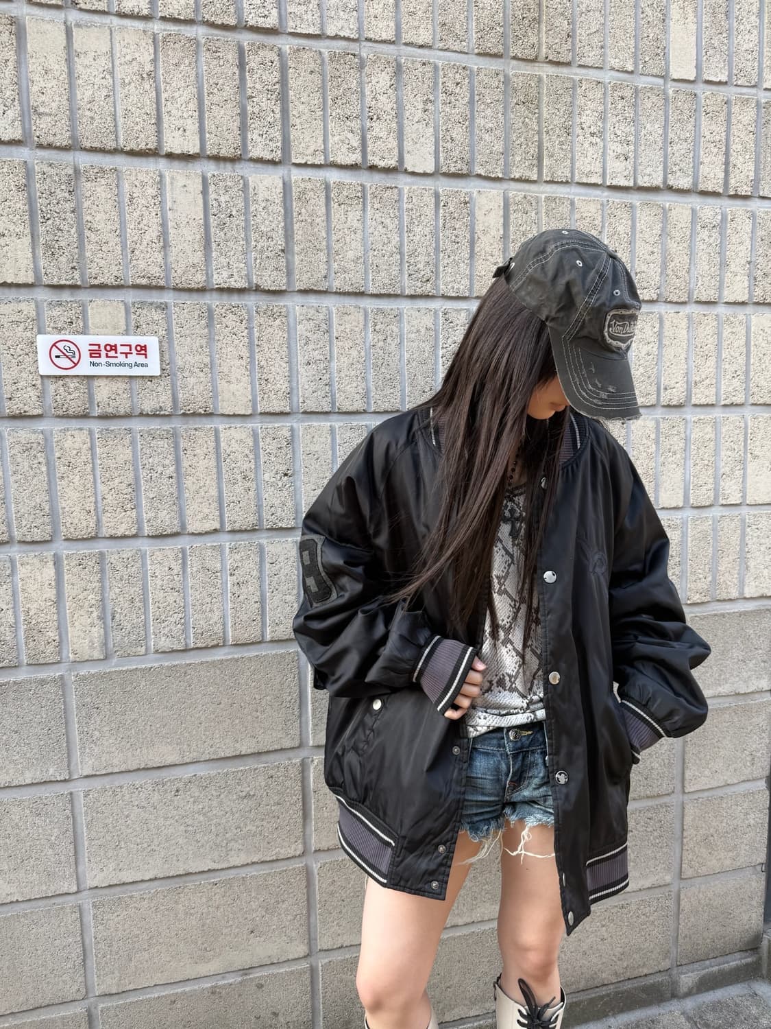 로카웨어 오버핏 바시티 자켓 상품이미지4