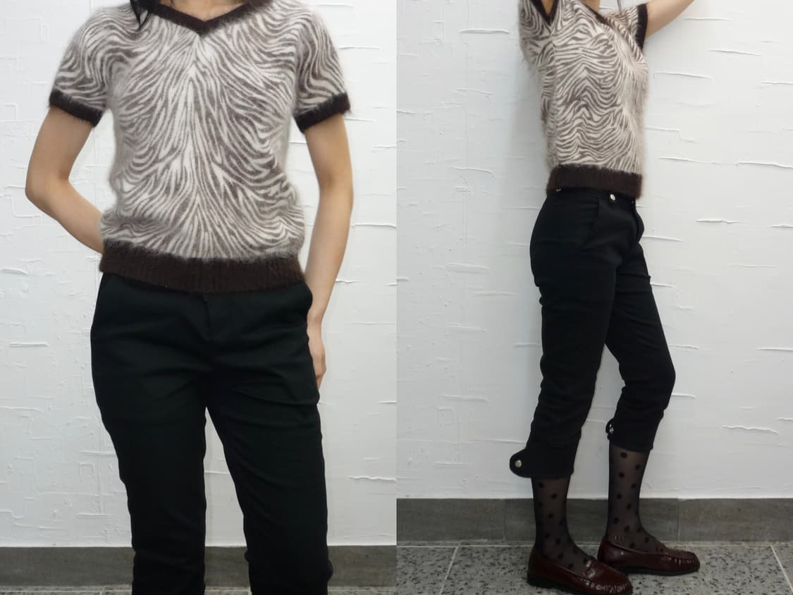 leopard angora knit top 상품이미지3