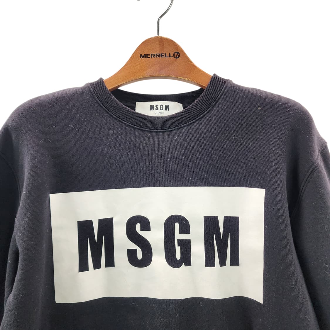 [S] MSGM 엠에스지엠 박스 로고 기모 맨투맨 상품이미지2