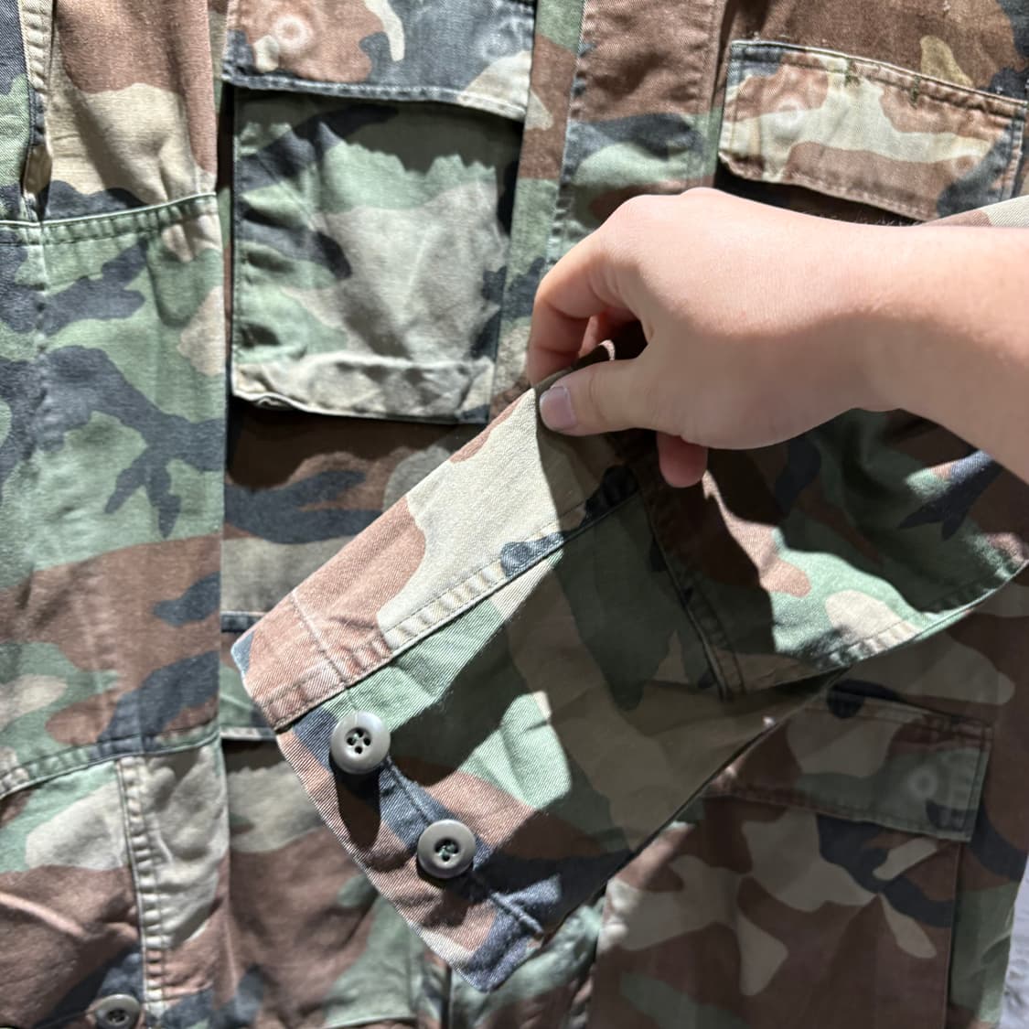 90s BDU미군 우드랜드 밀리터리 포켓셔츠 상품이미지4
