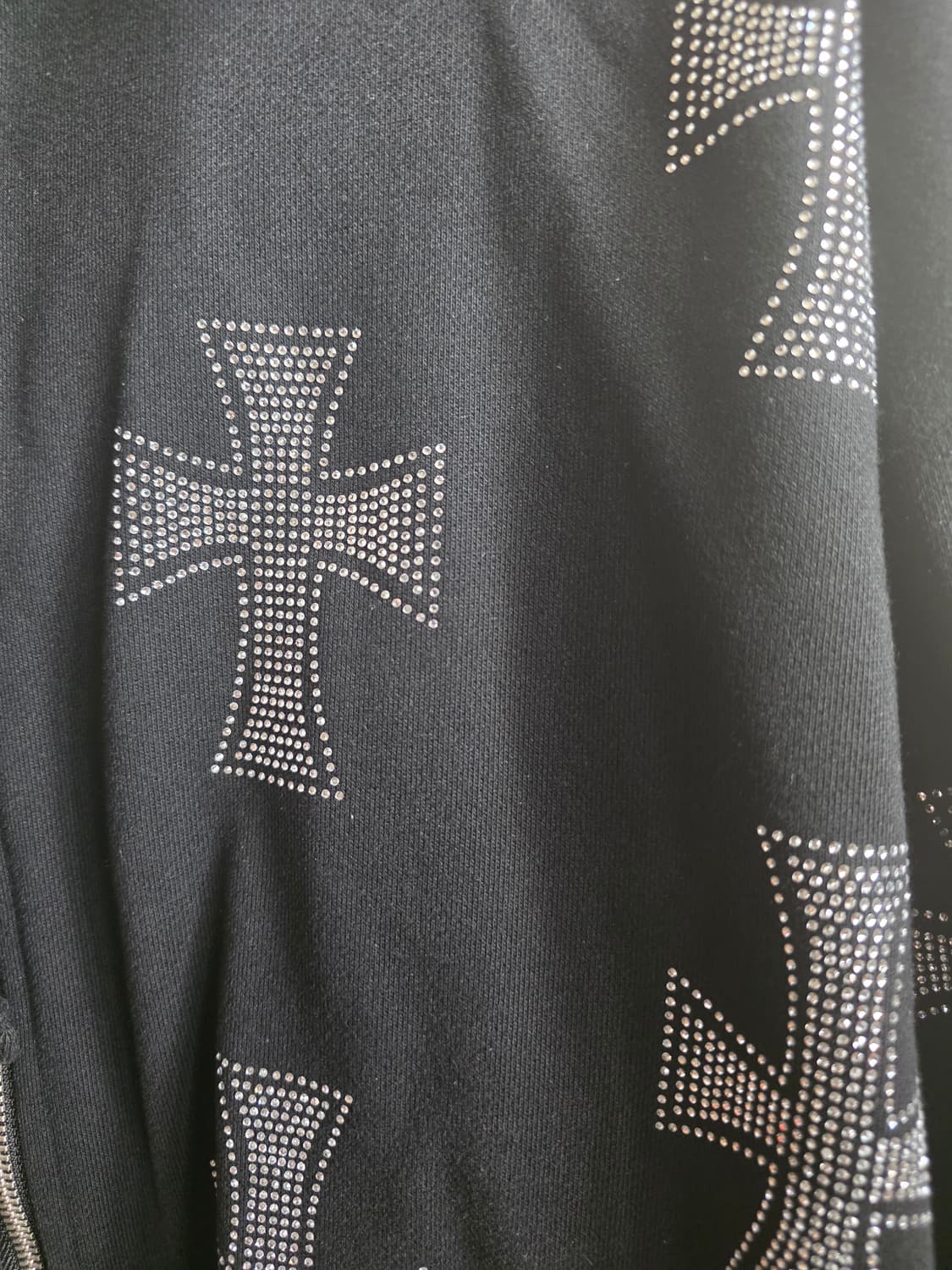 언노운런던 라인스톤 후드집업 상품이미지3