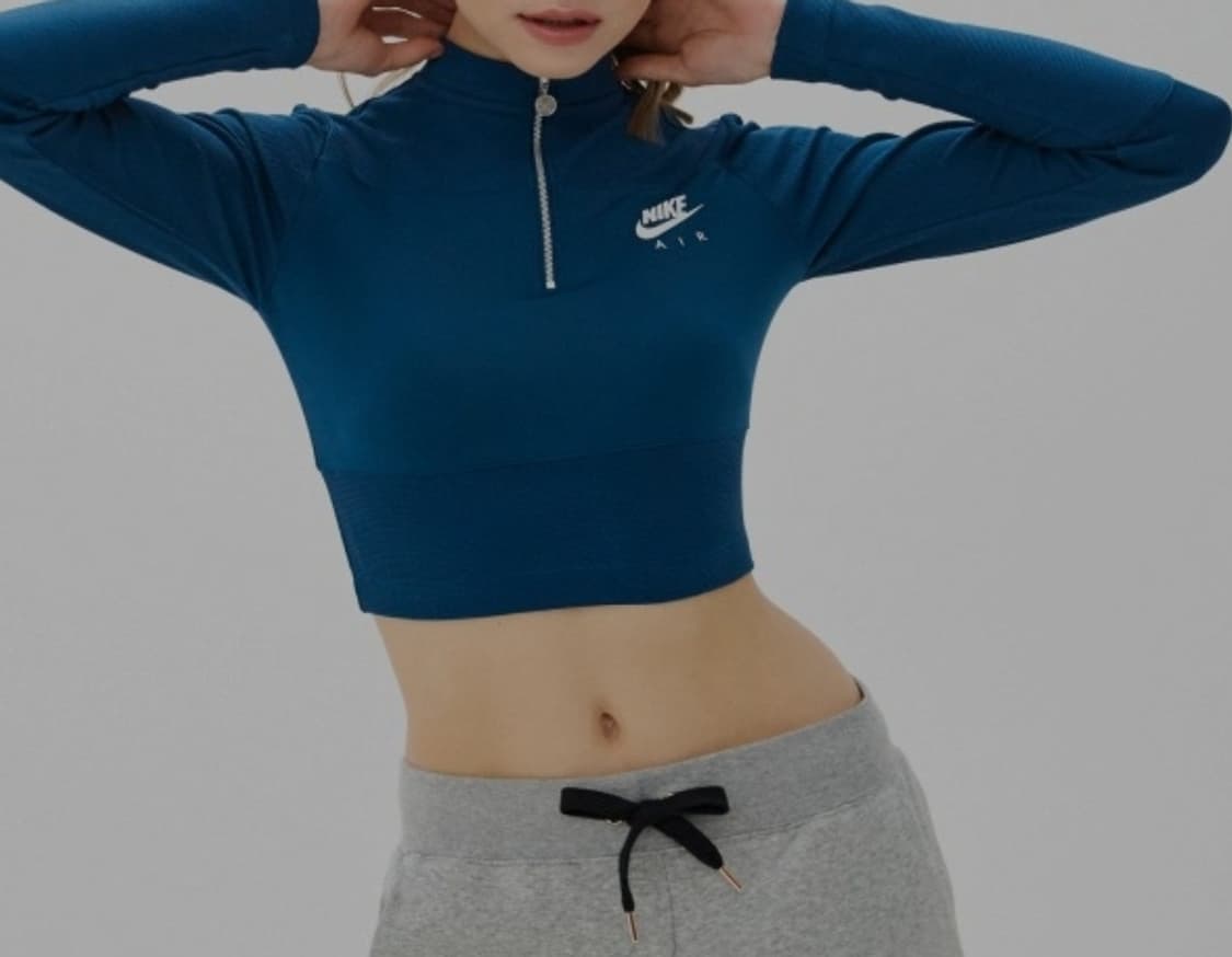 나이키 에어 크롭탑 롱슬리브 S _ 여성 상품이미지1