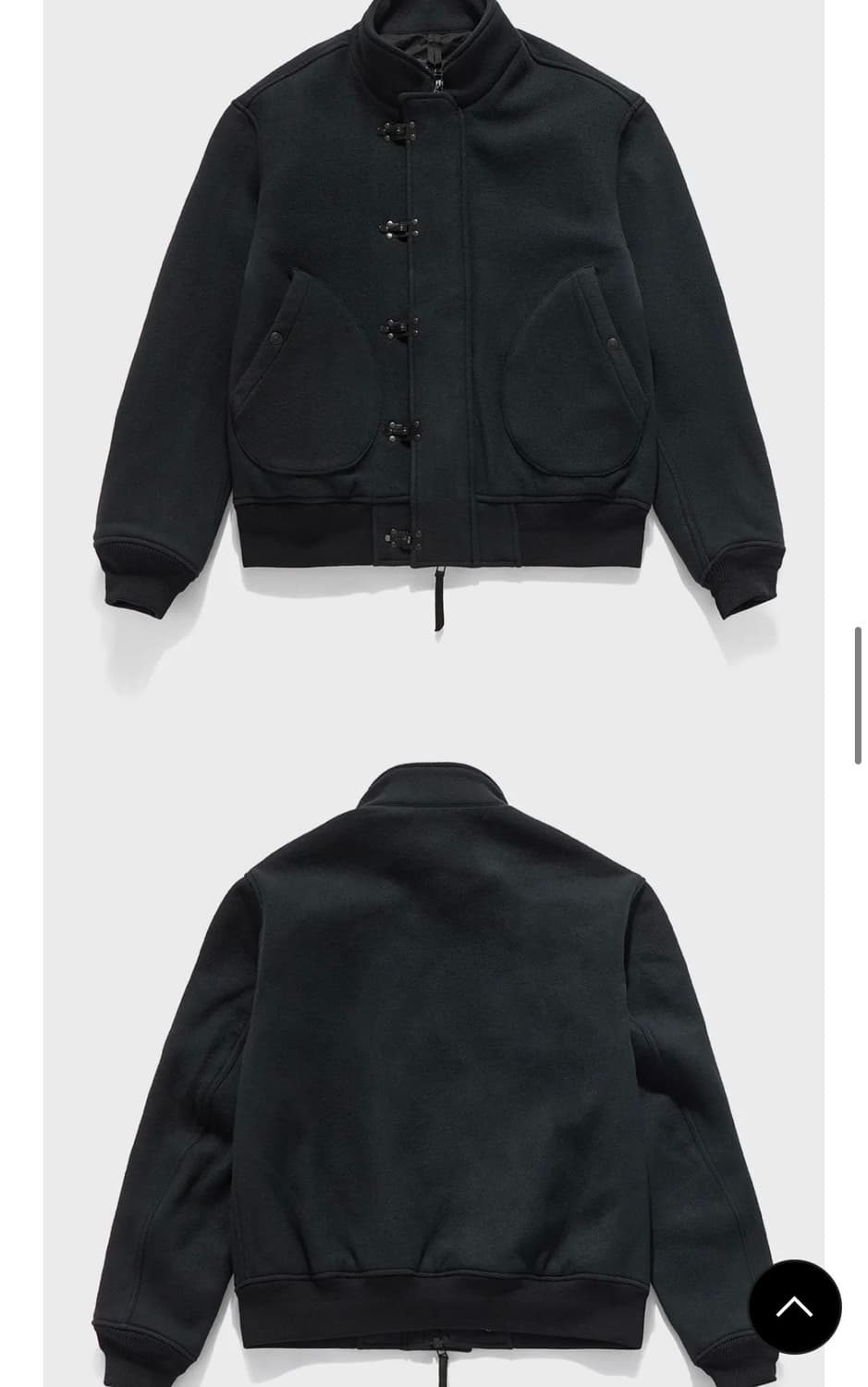 이스트로그 25FW 덱점퍼 블랙멜튼울 L사이즈 상품이미지2