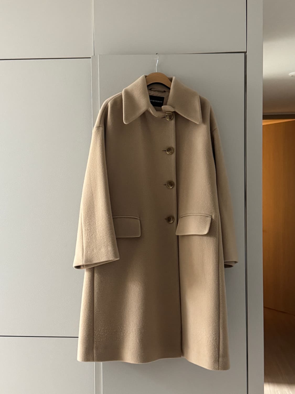 <1회 착용🖤> 엠포리오 아르마니 Emporio Armani 카멜 코트 상품이미지7