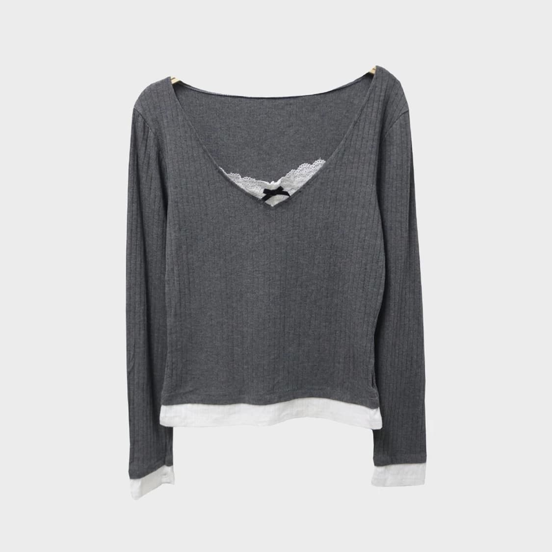 DAZY  딥 브이넥 레이어드 티셔츠 61747 상품이미지1