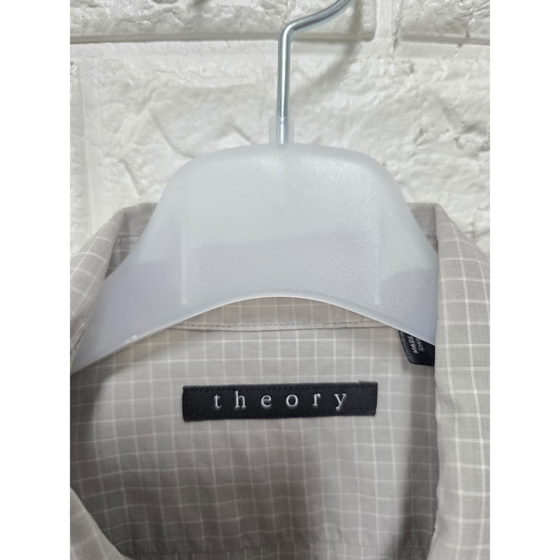 띠어리 남성 셔츠 그레이 체크 M 상품이미지2