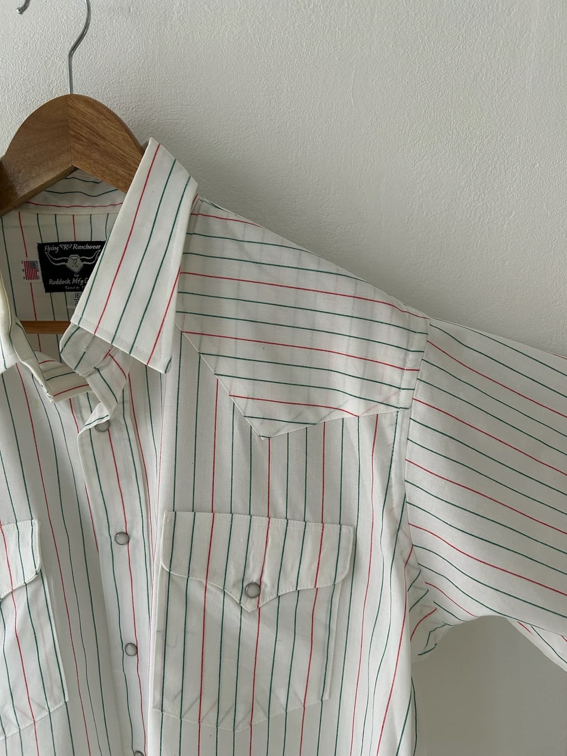 90's vtg Ruddock Mfg Stripe Western shir 상품이미지2
