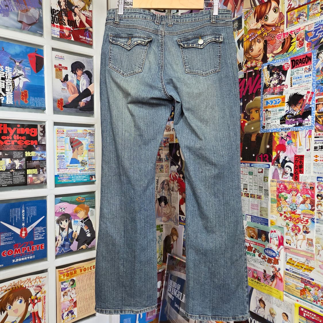 빈티지 잔줄 워싱 부츠컷 데님 팬츠 상품이미지5