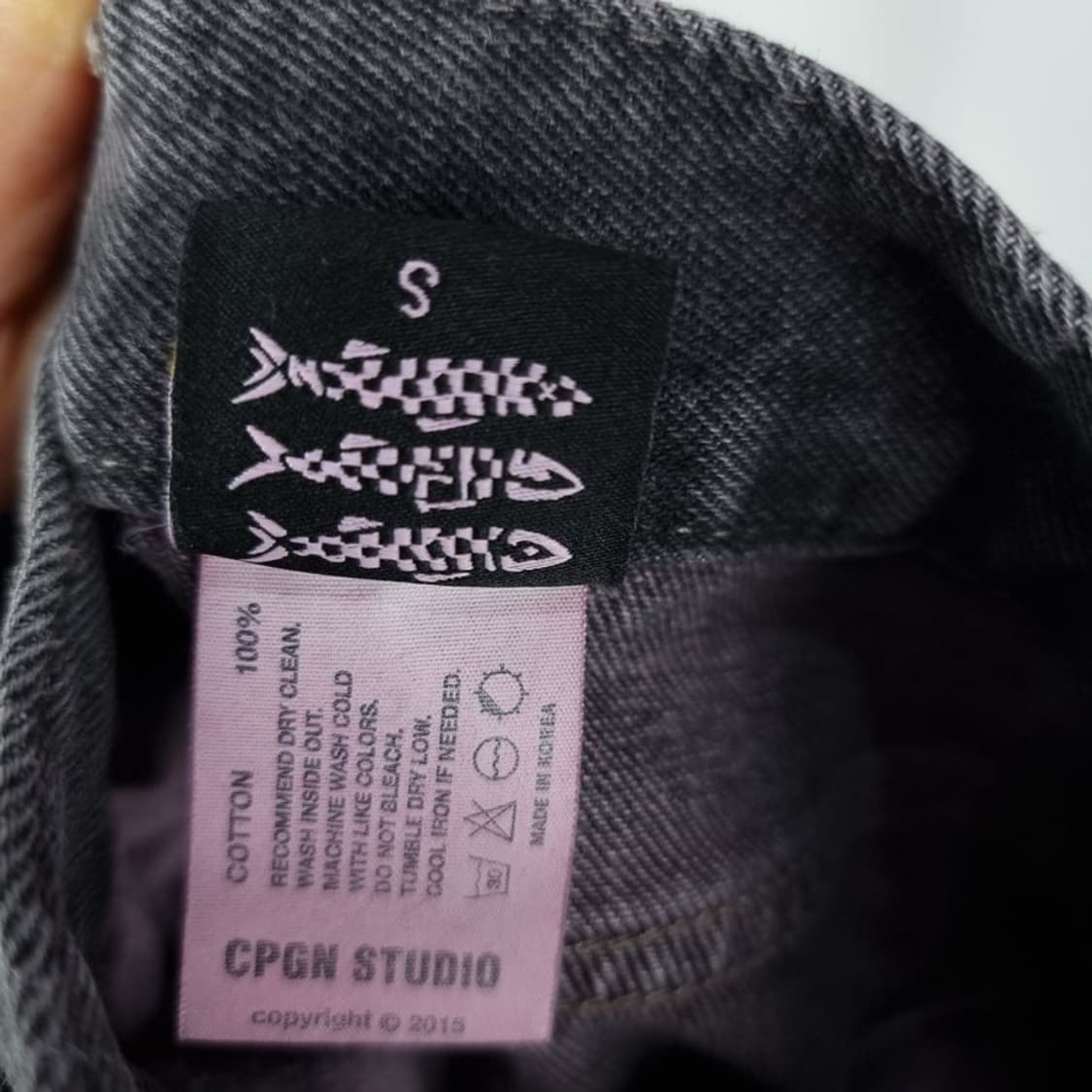 [꼼파뇨] 카고 카펜터 흑청 블랙 데님 팬츠 M19076 상품이미지9