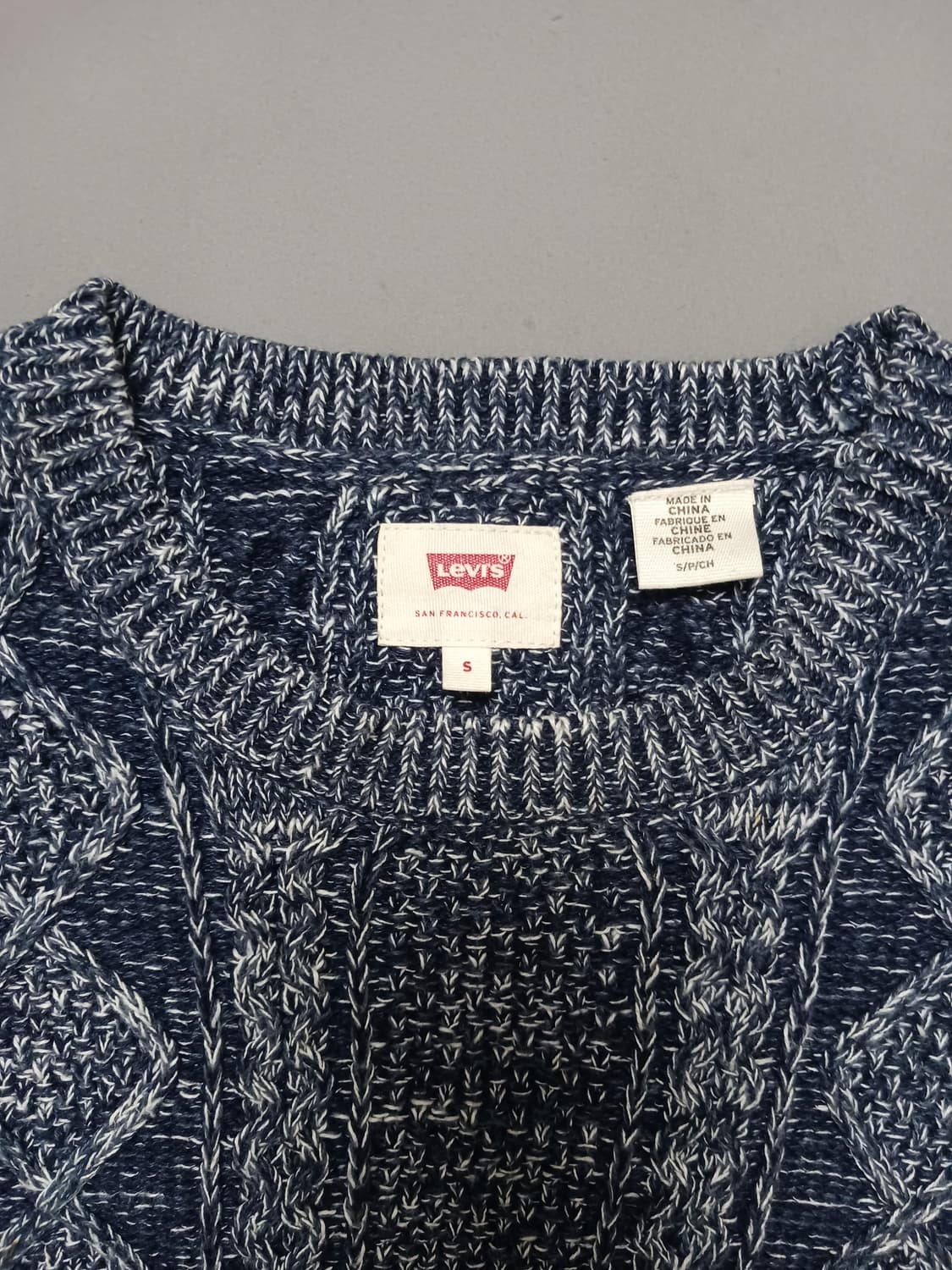 [S] 리바이스 아란 코튼 스웨터 니트 상품이미지2