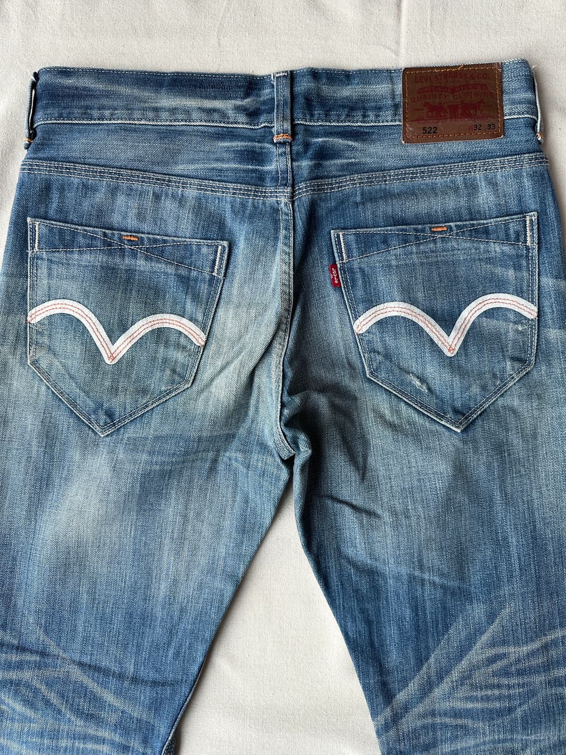 리바이스 522 데미지 워싱진 데님팬츠 32x33 상품이미지5