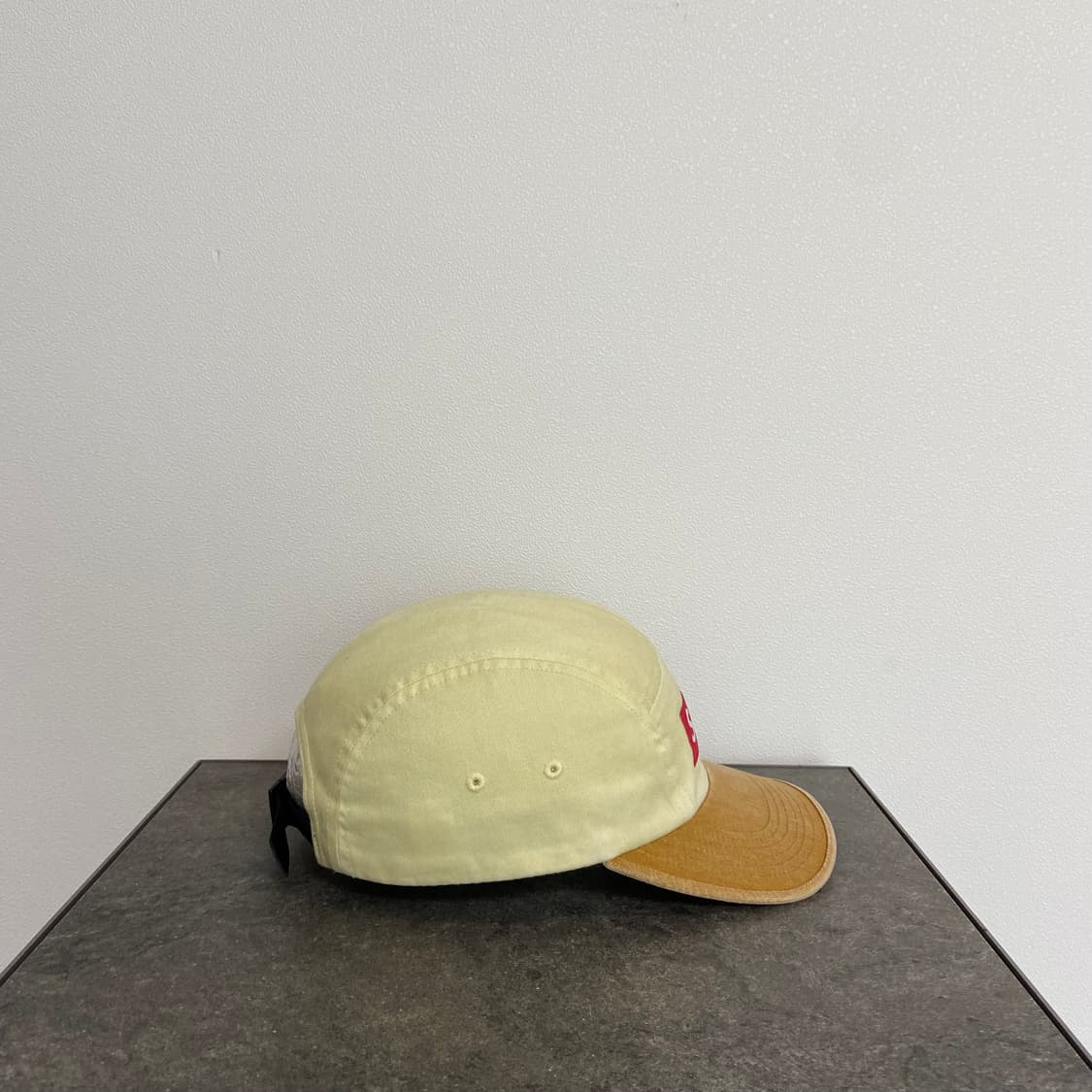 슈프림 투톤 내츄럴 탄 레드 박스로고 캠프캡 모자 상품이미지3