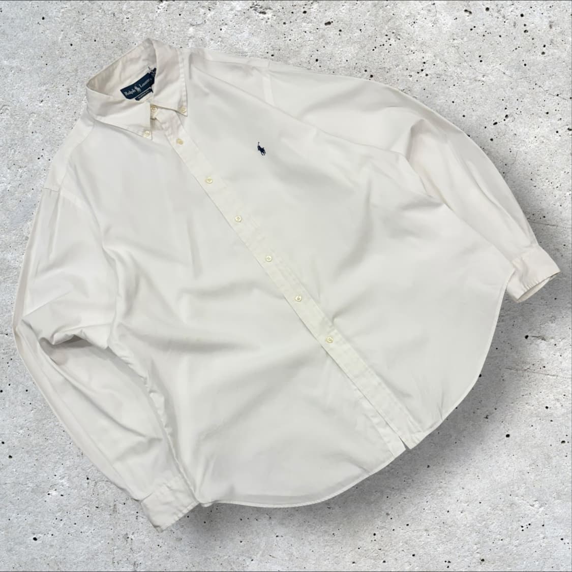 [XL] 폴로 랄프로렌 클래식핏 화이트 긴팔 셔츠 C972 상품이미지1