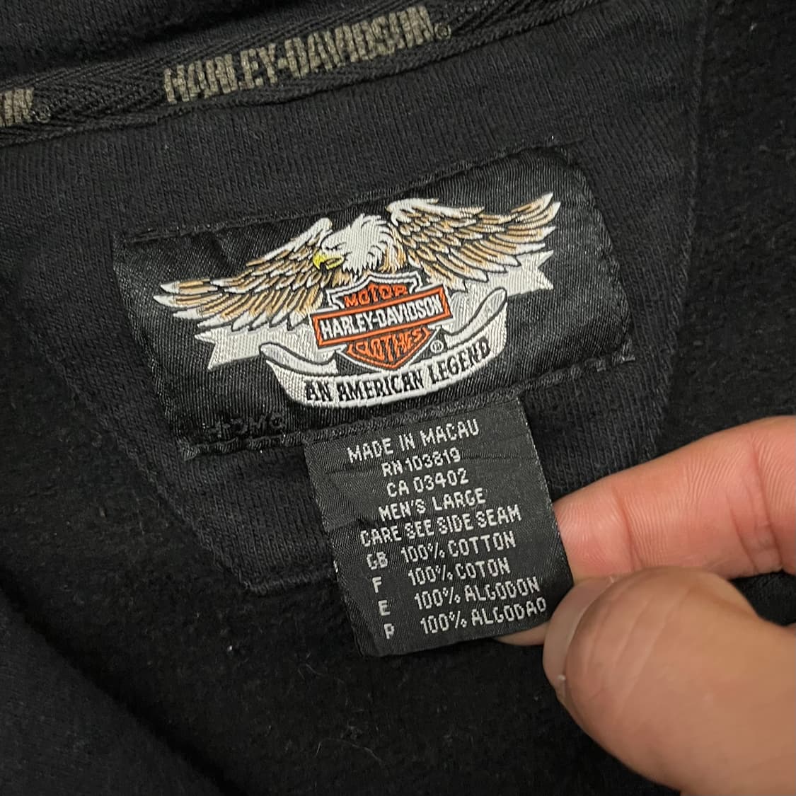 00s 할리데이비슨 아노락 스웻셔츠 (105) 상품이미지7
