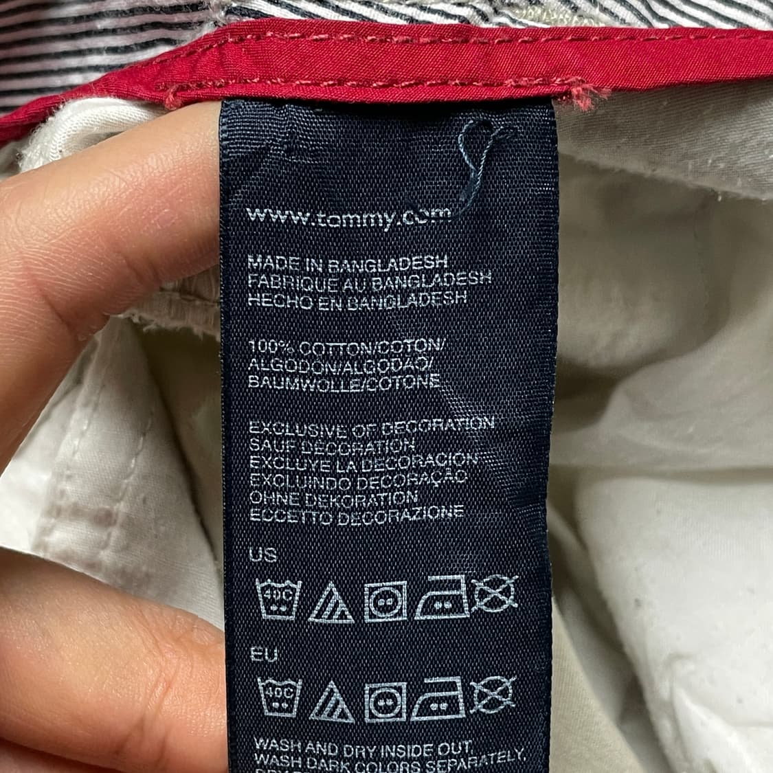 TOMMY HILFIGER 토미힐피거 아이보리 카고 하프팬츠 A00705 상품이미지10