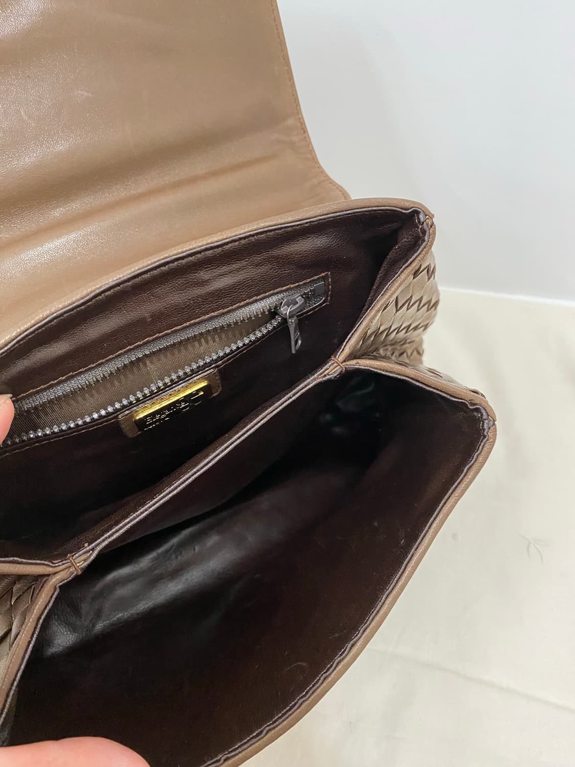 Elegance 브론즈 위빙레더 토트&크로스백 상품이미지7