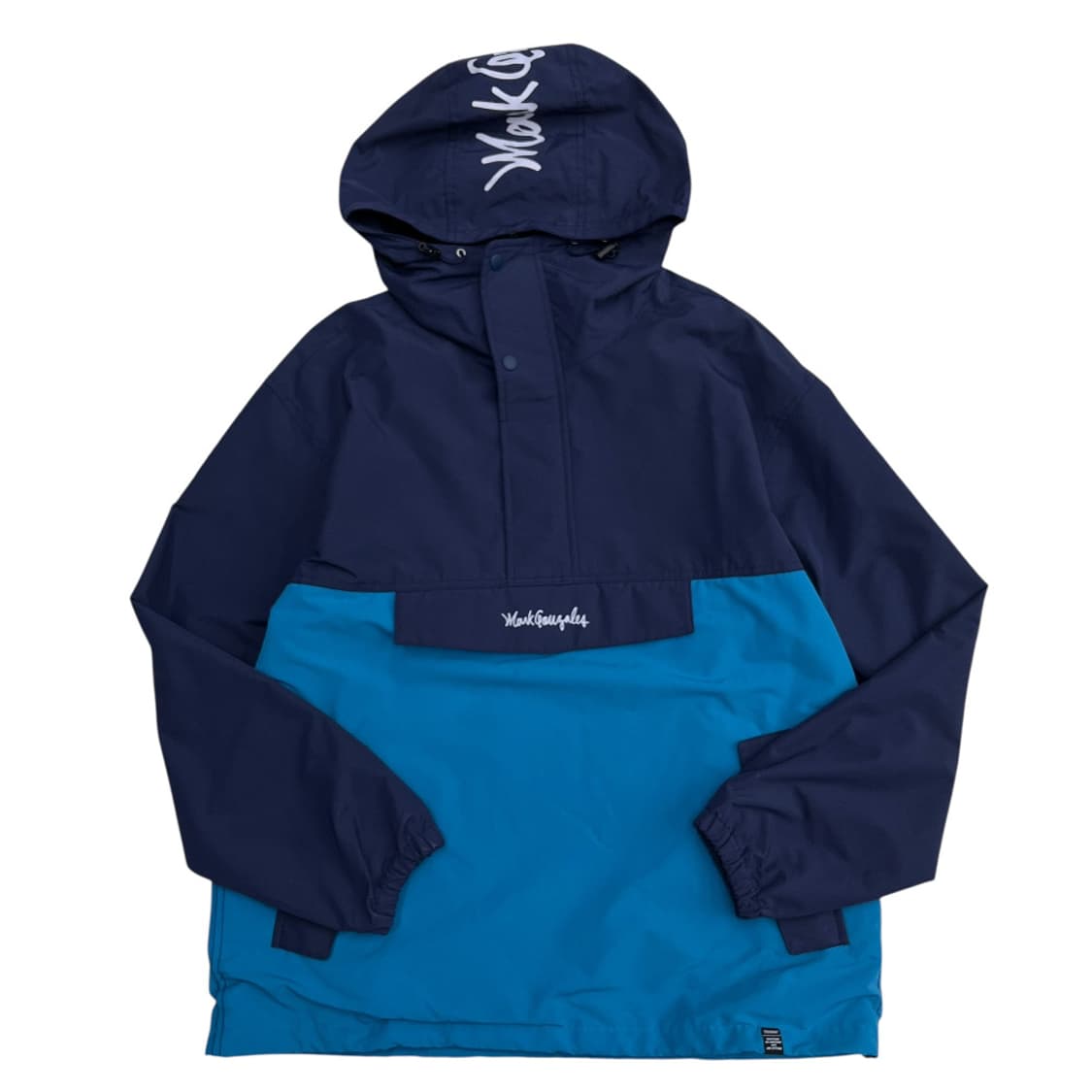 커버낫 블루 배색 네이비 후드 바람막이 L 상품이미지2