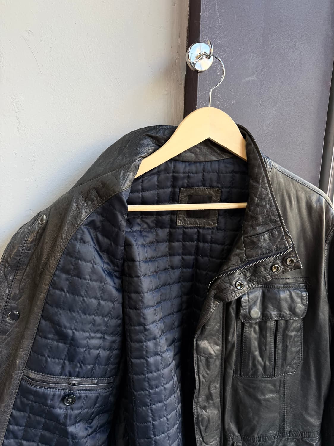 52/ 휴고보스 신형 블랙라벨 양가죽 패디드 자켓 상품이미지7