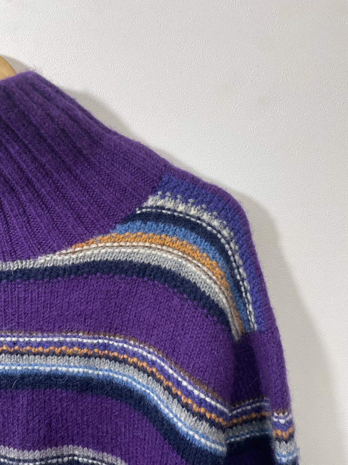 일본빈티지 헤비울 폴라 니트 M~L - K41 상품이미지3