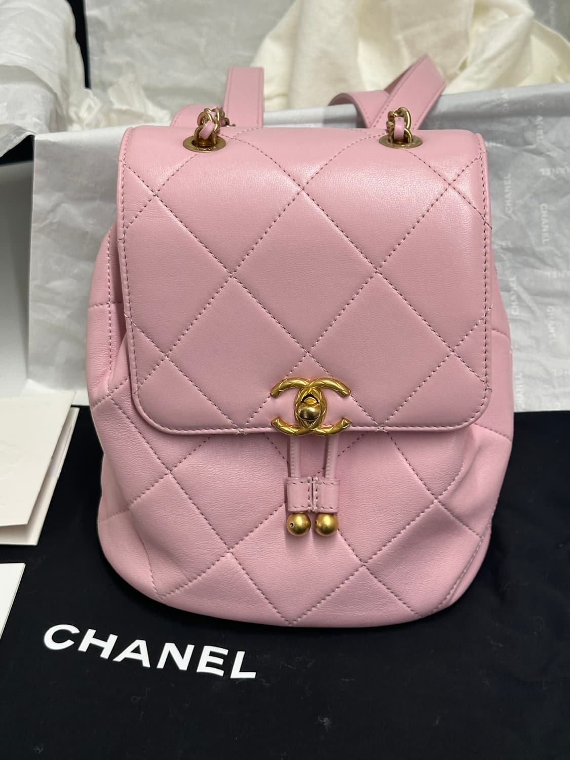 샤넬 백팩 CHANEL 레터링 체인 퀼팅 미니백 AS4866 상품이미지2