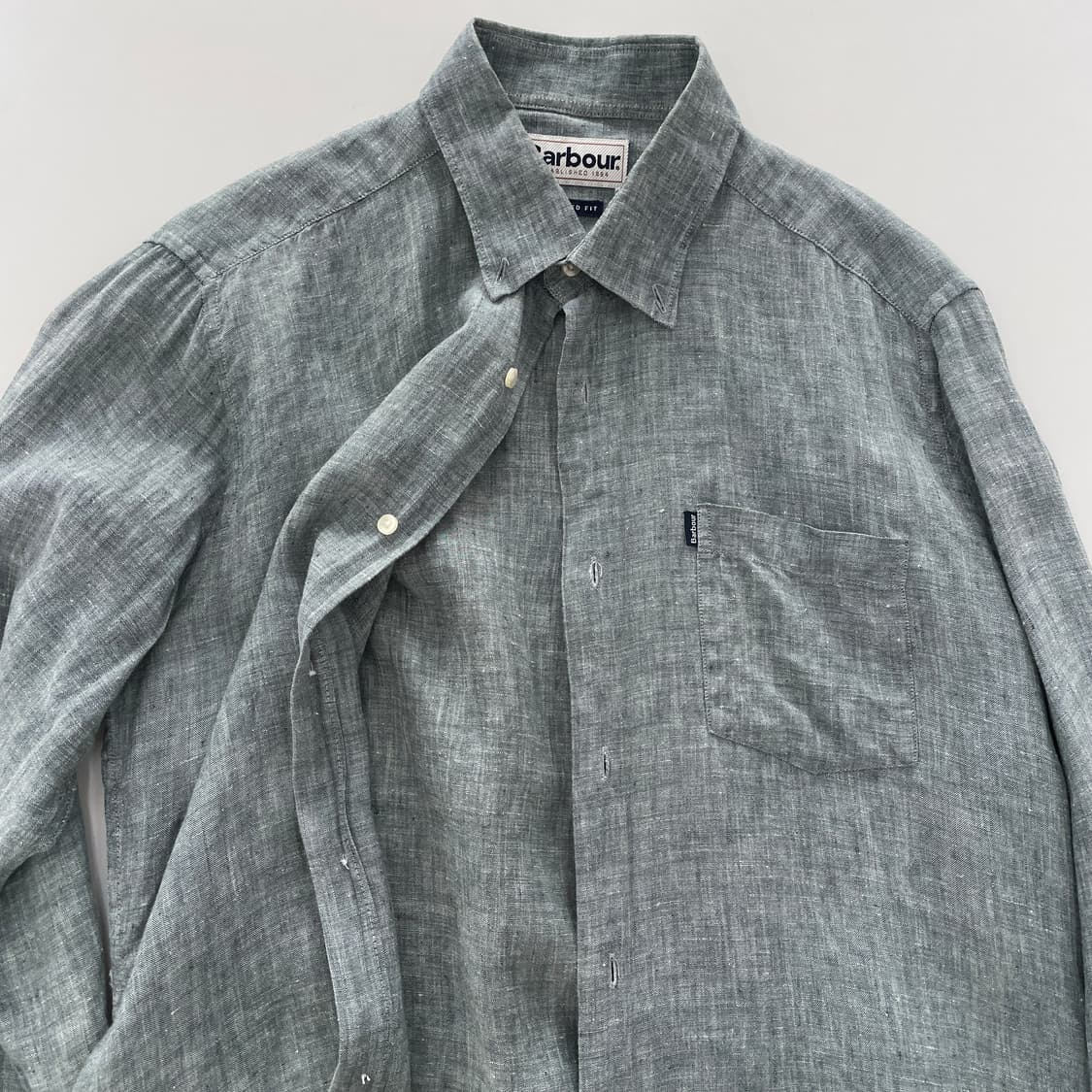 바버 린넨 셔츠 상품이미지1