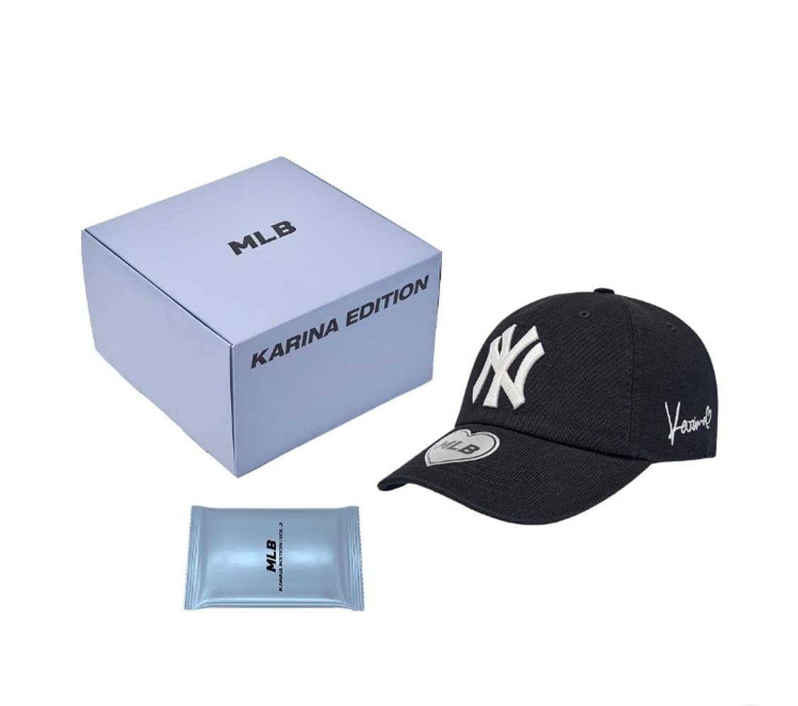 카리나 mlb 시그니처 언스트럭쳐 볼캡 블랙 모자 상품이미지4