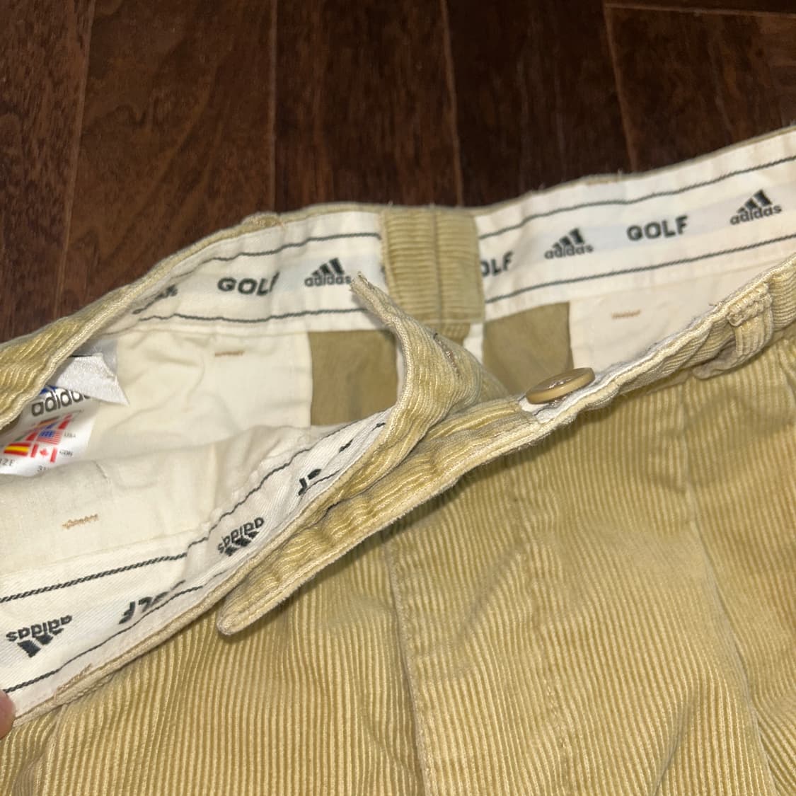 Adidas Golf Japan 아디다스 골프 코듀로이 팬츠 베이지 겨울 상품이미지8