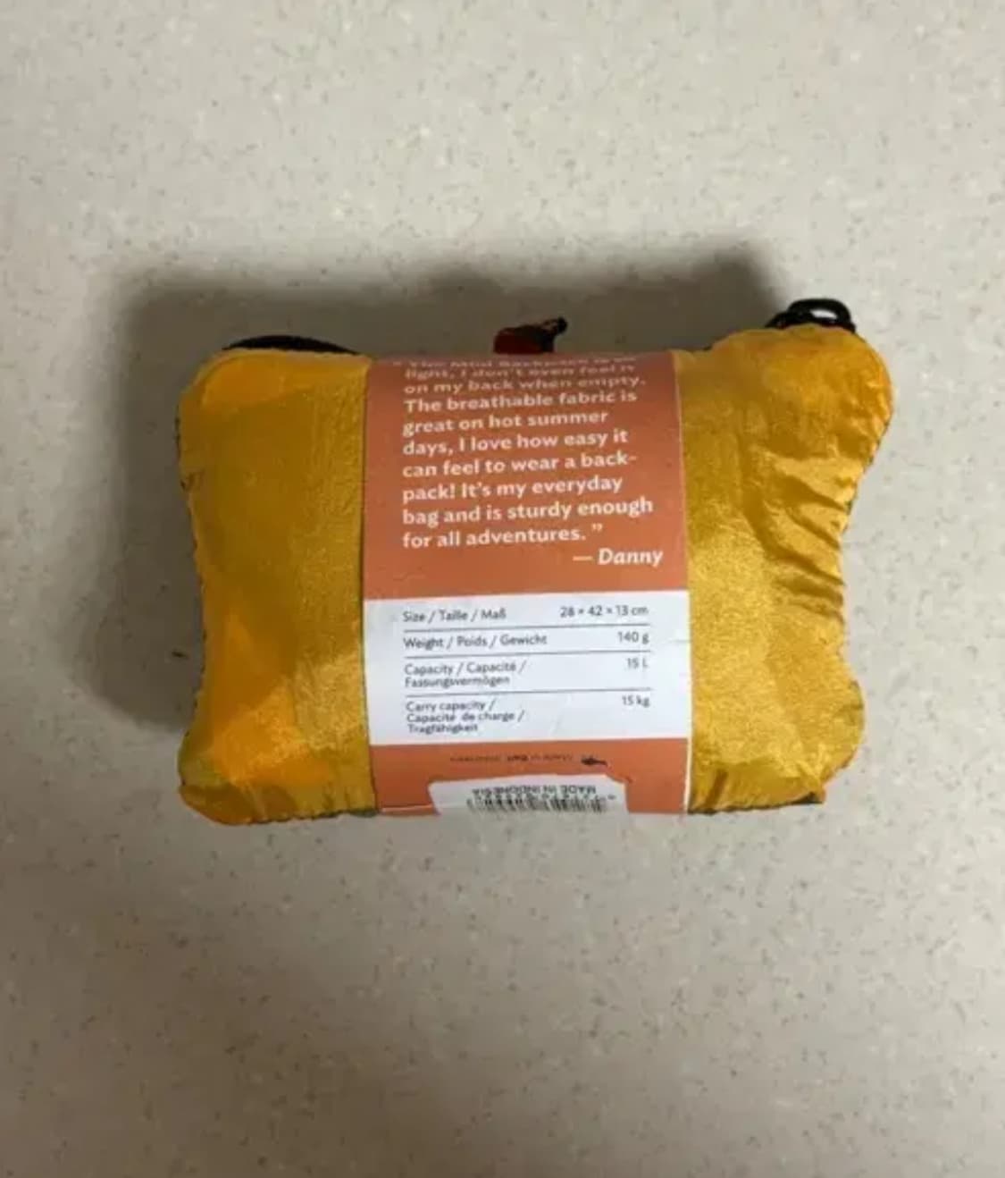 <새상품> 티켓투더문 미니 백팩 15L 브라운 다크옐로우 상품이미지2