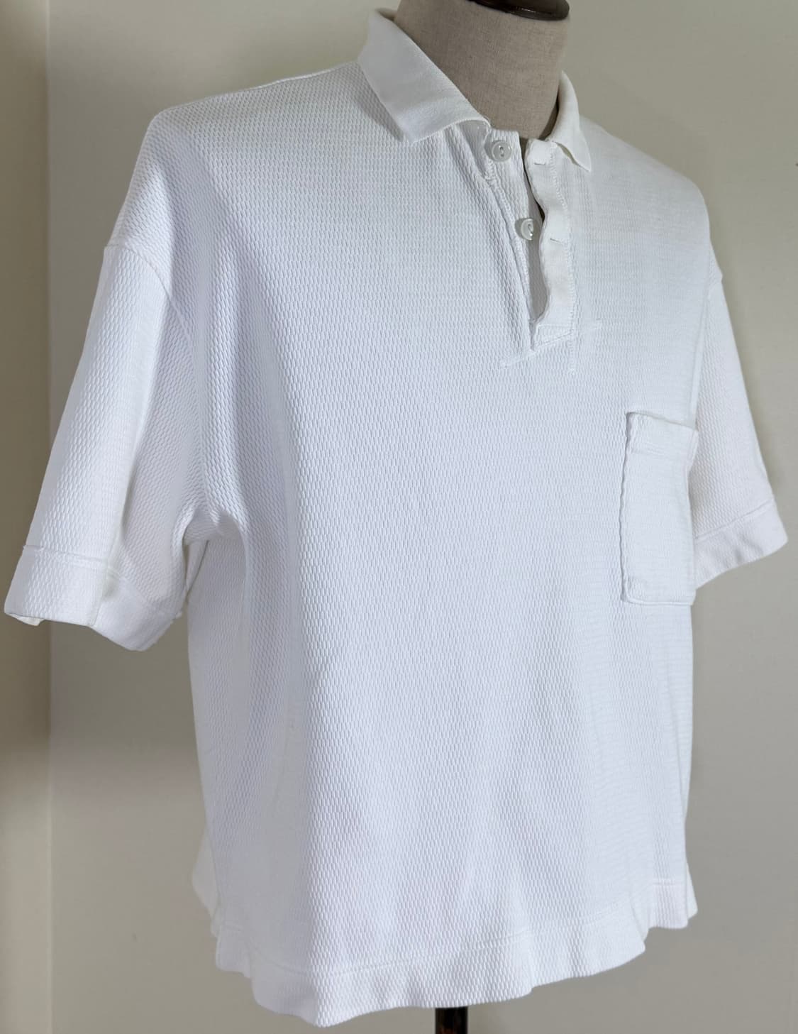 캐피탈 KAPITAL 와플 반팔 폴로 화이트 2사이즈  상품이미지1