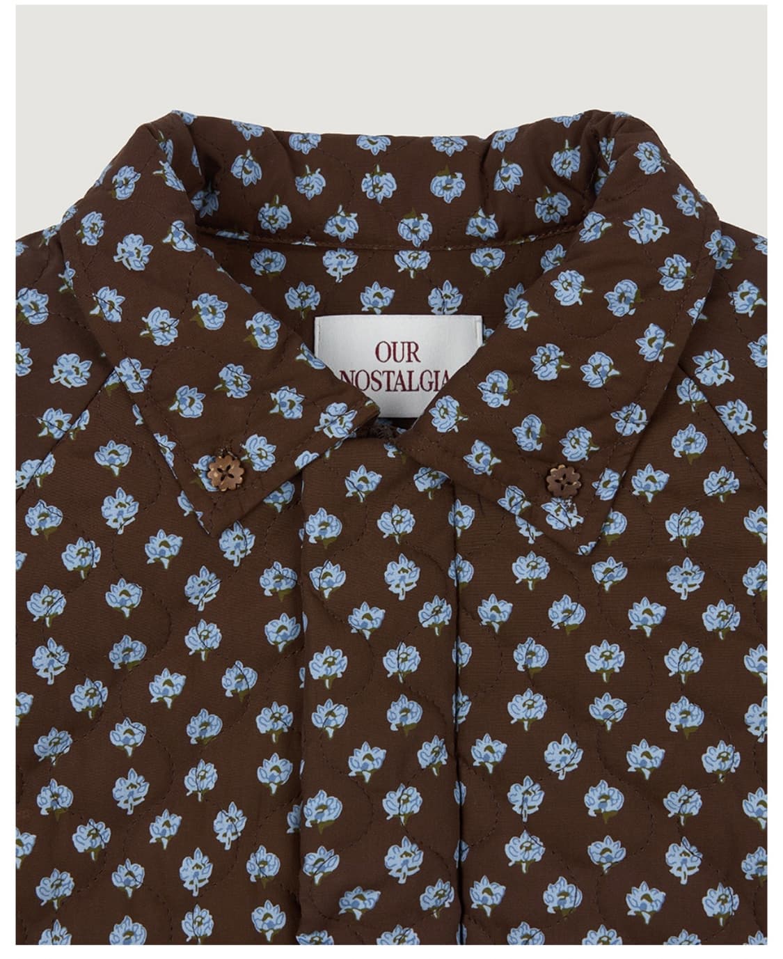 아우어노스텔지아 our nostalgia 데이지 퀼팅 패딩 브라운 모리걸 상품이미지3