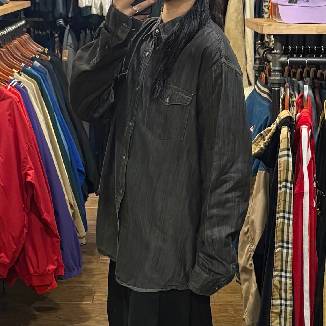 [HI] Carhartt 칼하트 투포켓 긴팔셔츠 생지데님 상품이미지3