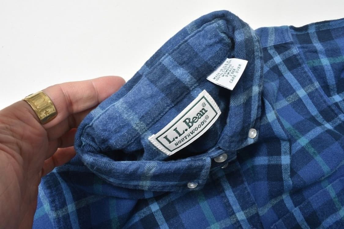 엘엘빈 모직 체크 셔츠 남방 S N1198 상품이미지7