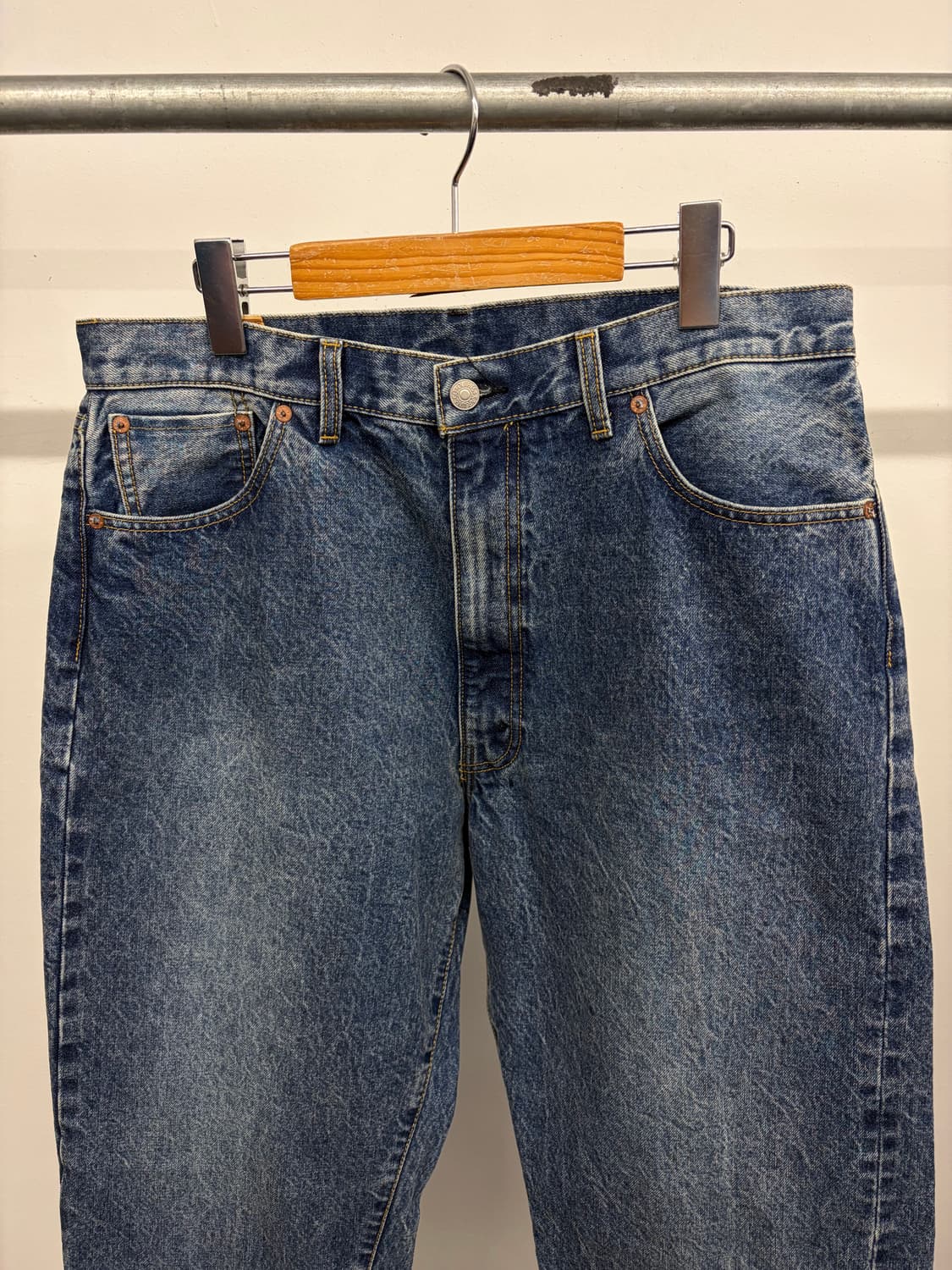 (34) 캡틴선샤인 5P 지퍼 프론트 데님 팬츠 빈티지 워시 상품이미지4