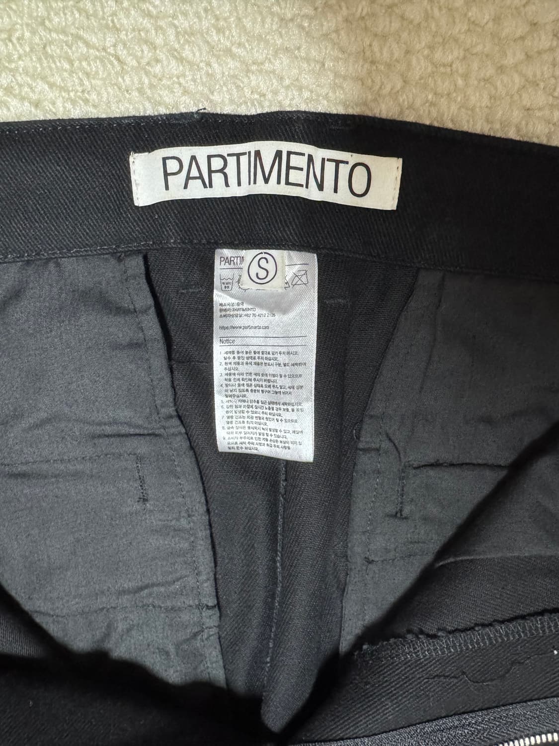 PARTIMENTO 블랙 치노팬츠 S 상품이미지3