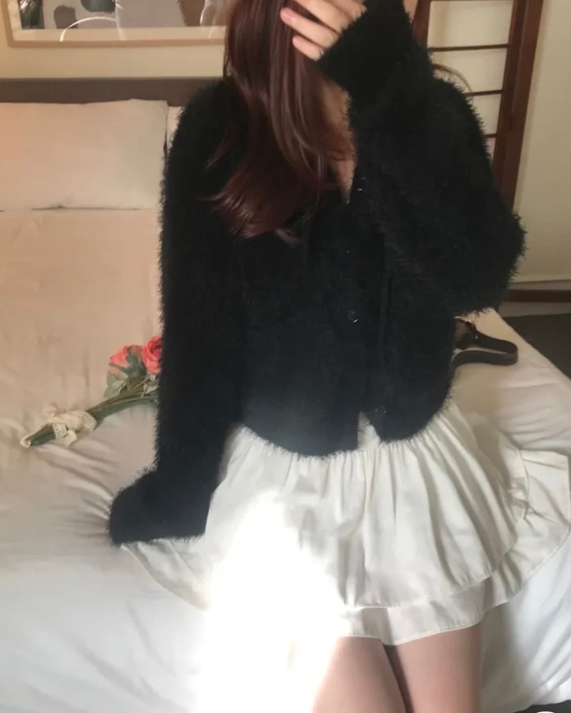 앙고라 솔잎 후드 가디건 상품이미지5