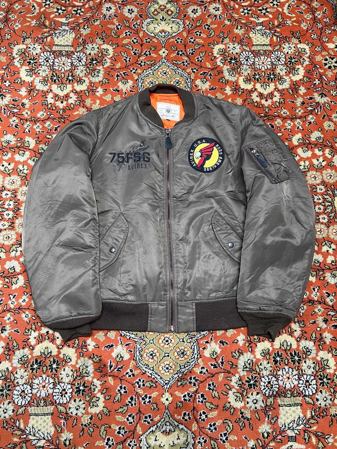 [L] 아비렉스 75FSG ma-1 항공점퍼 그레이브라운 상품이미지1