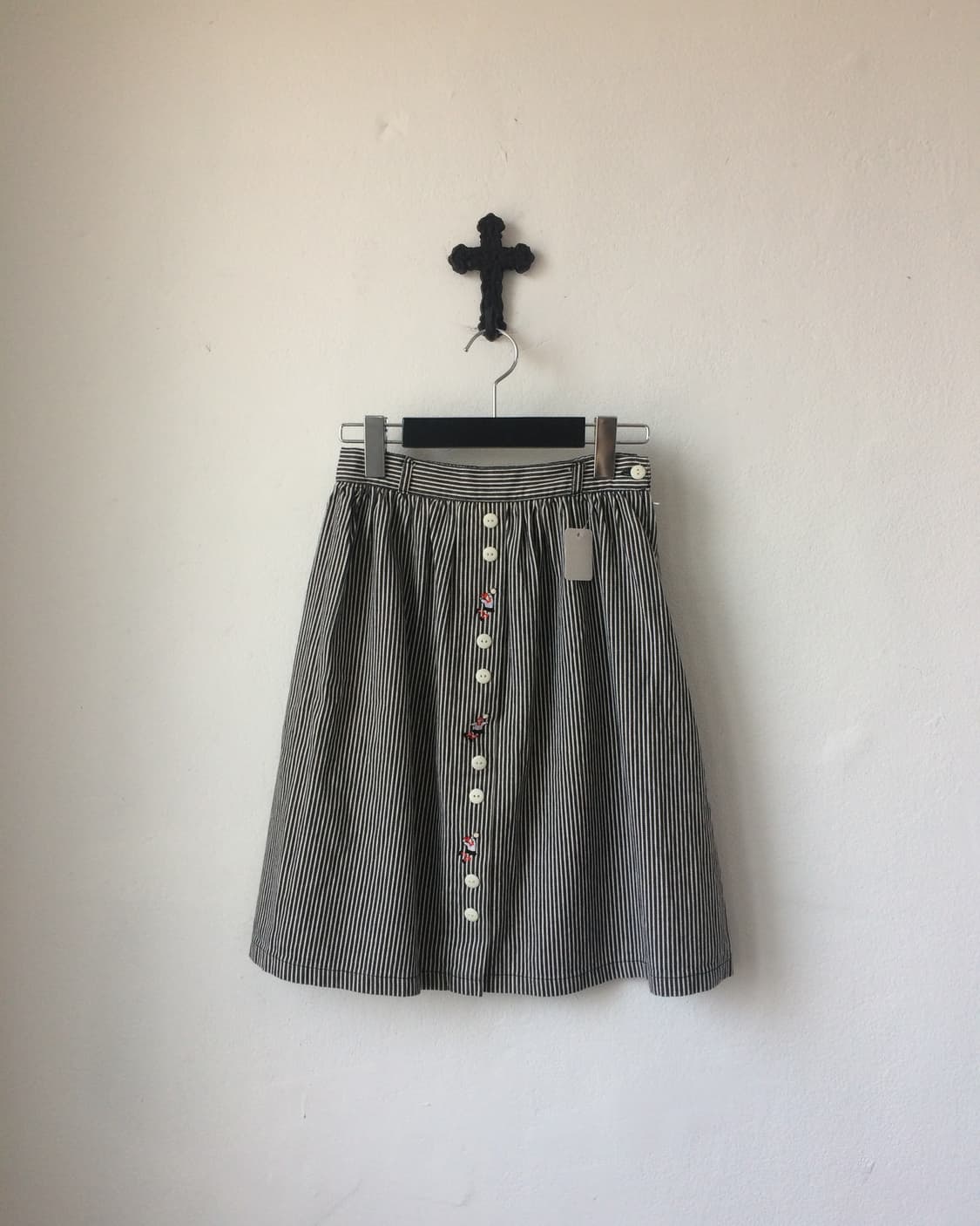 Boy point stripe pattern midi skirt 상품이미지1