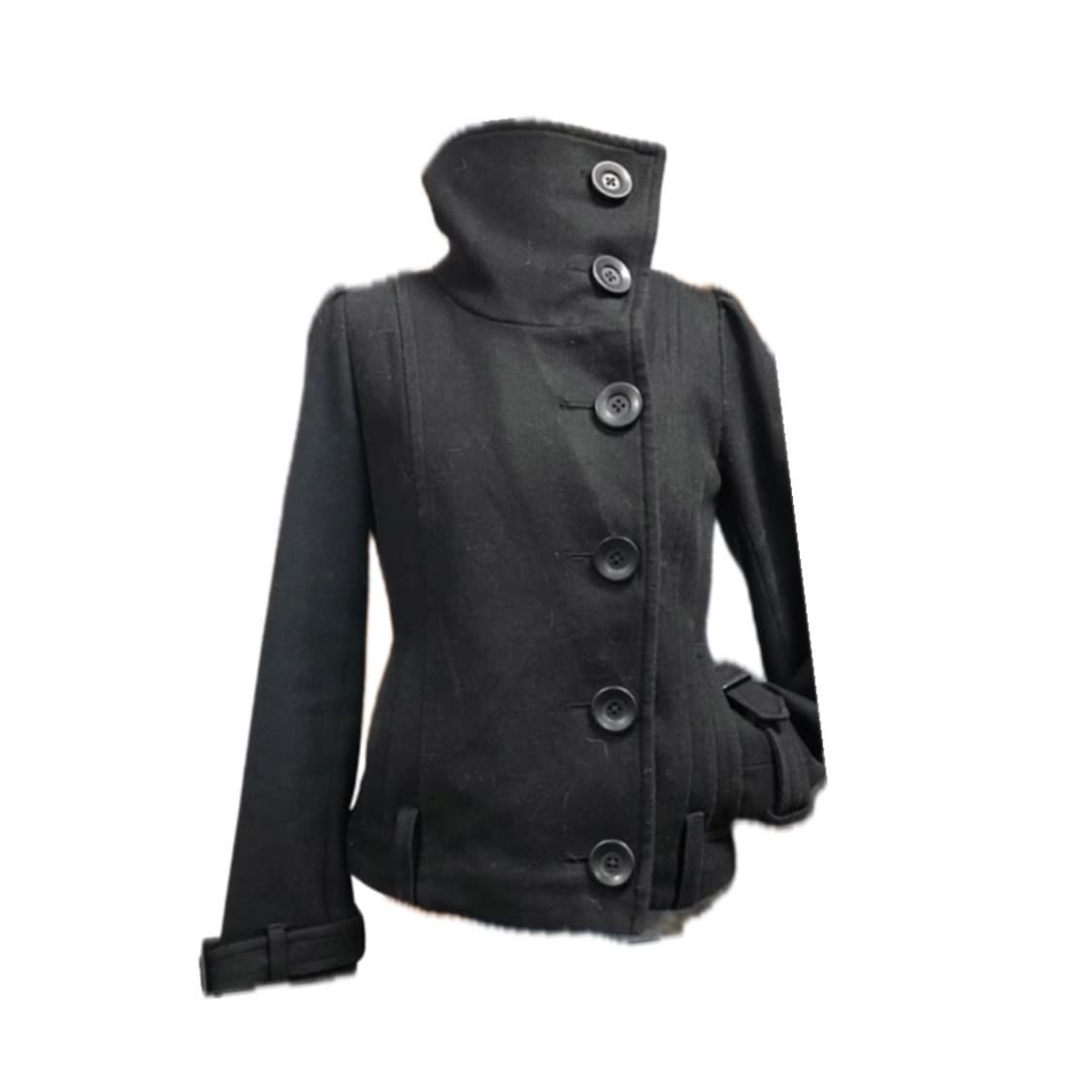 빈티지 하이넥 더블 단추 투웨이 숏코트 핀터레스트 상품이미지1